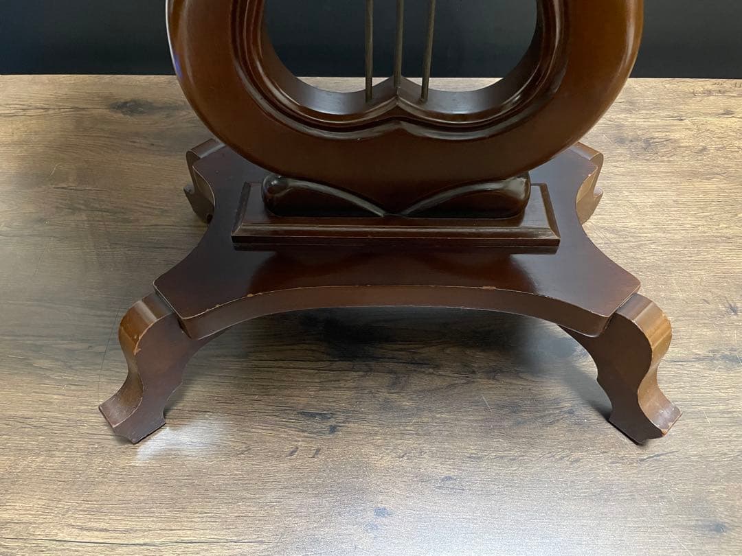 イタリア製　大理石　ハープ　サイドテーブル