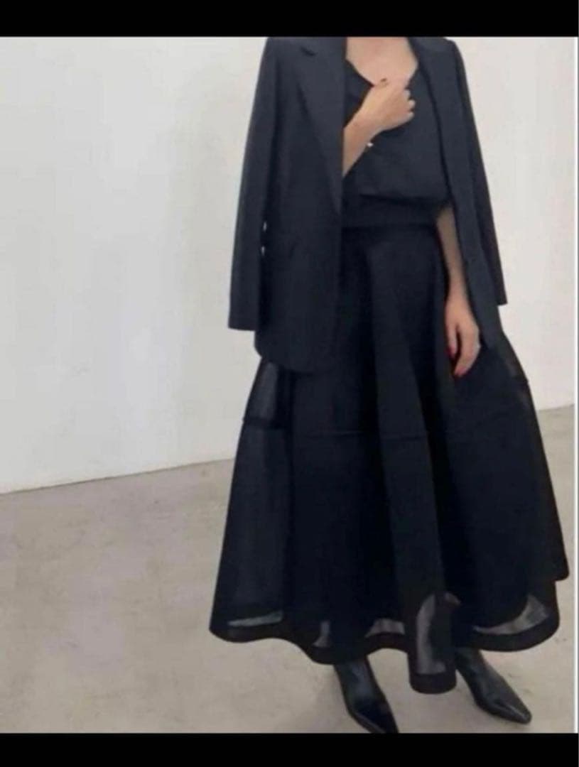 スカート Lig. sheer volume skirt