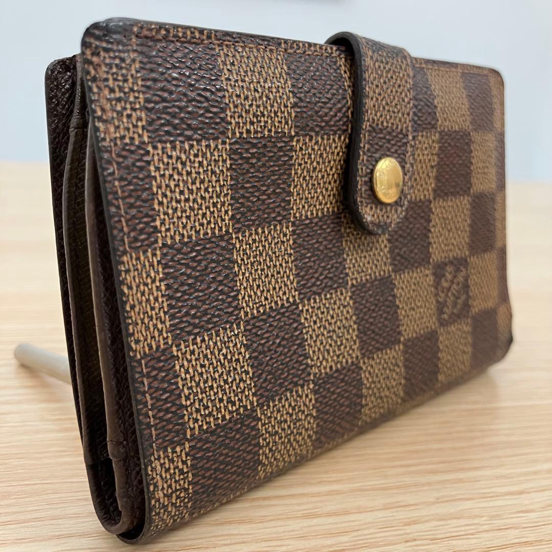 《美品》 ルイヴィトン ダミエ ポルトモネ ビエ ヴィエノワ がま口 財布
