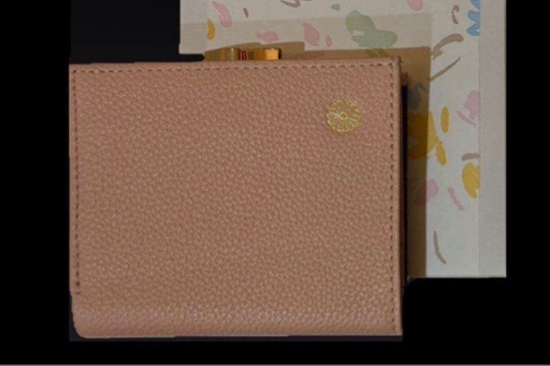 皇居　財布　二つ折り財布　がま口 ピンクベージュ 新品・未使用