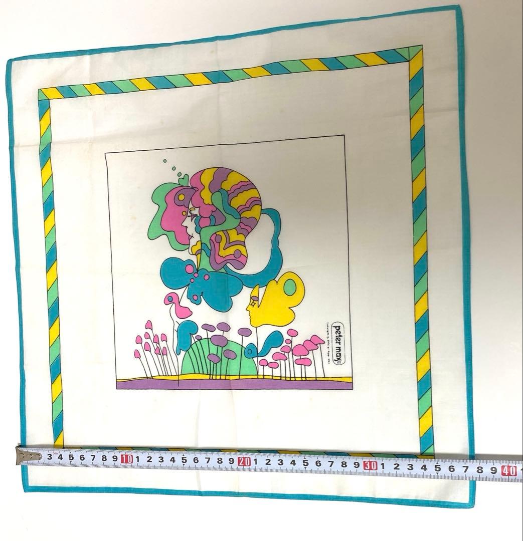 ヴィンテージ ピーター・マックス ビンテージ・ハンカチ 1970年代