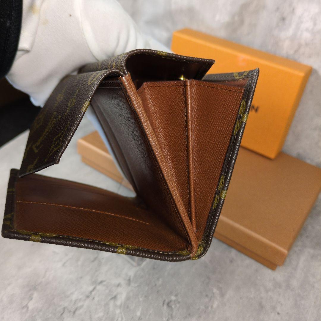 LOUIS VUITTON モノグラム ポルトモネビエカルトクレディ三つ折り財布