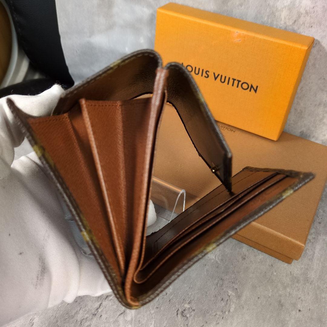 LOUIS VUITTON モノグラム ポルトモネビエカルトクレディ三つ折り財布