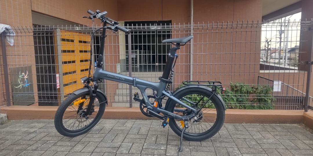 ADO　AIR20　PROグレー折り畳み電動アシスト自転車
