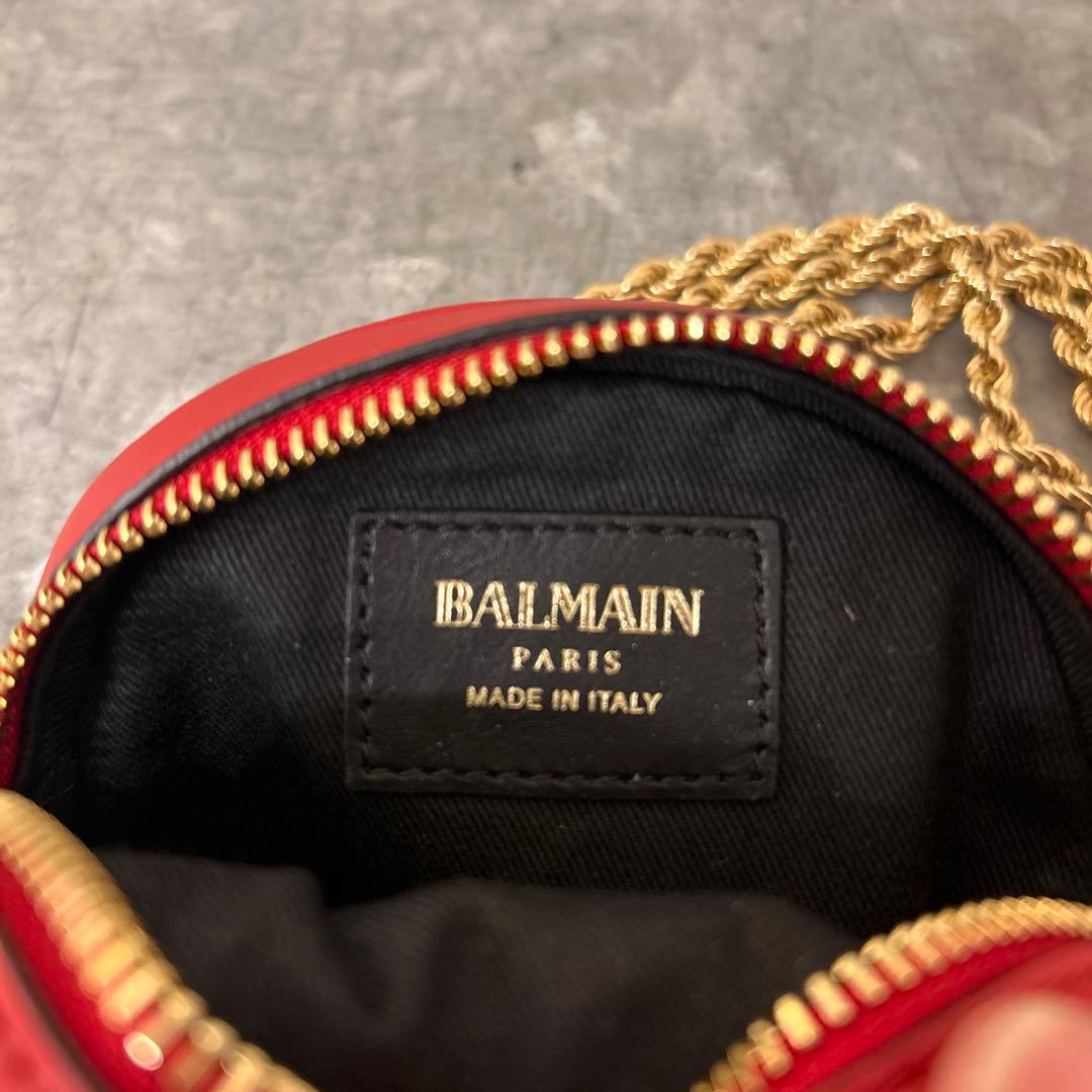 美品BALMAINバルマン　スタッズ チェーンショルダーバッグ　ディスコバッグ