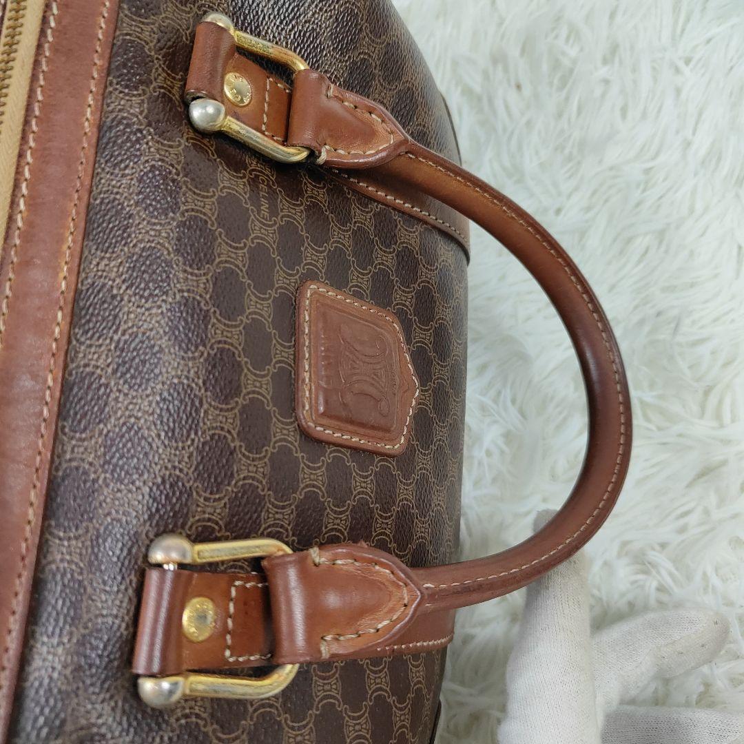 CELINE　ミニボストン　マカダム トリオンフ 2way　PVC　レザー