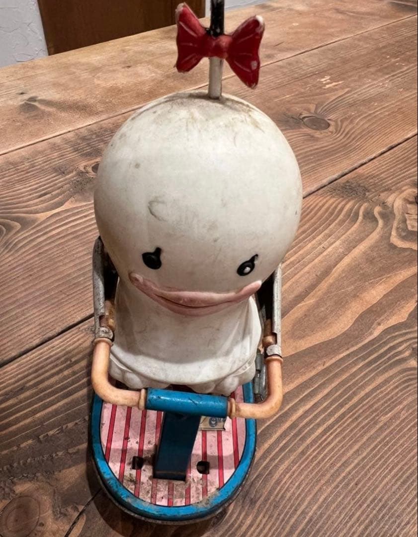 超レア品　オバＱ　Ｐ子　ソフビ　スクーター　古民家整理　服なし箱なし　汚れあり