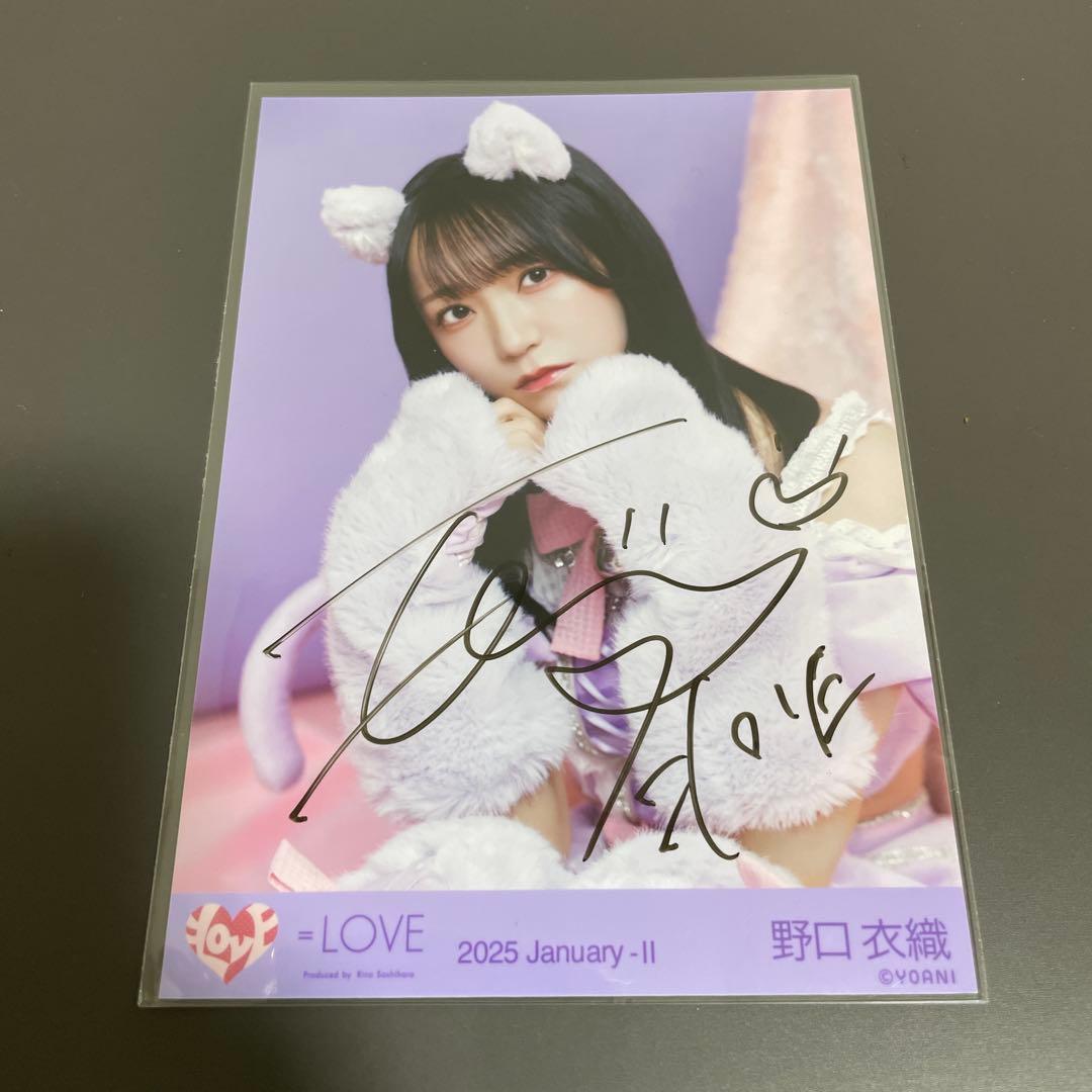 野口衣織 イコラブ 生写真 直筆