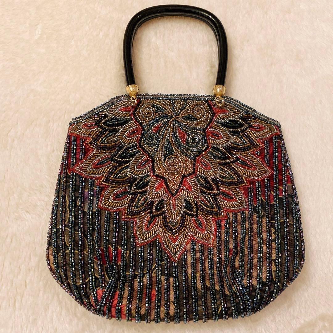 LUMY　はしもと　ルミー　ビーズバッグ　パーティーバッグ　ハンドバッグ　皇室