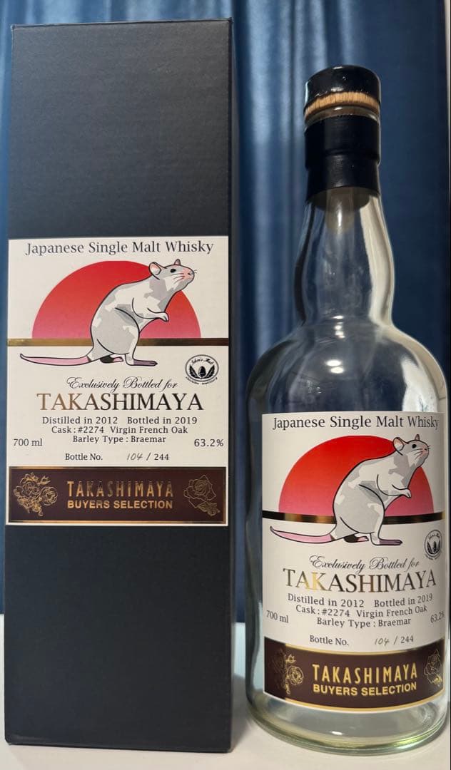 【空き瓶】イチローズモルト 高島屋限定 干支ボトル ねずみ年