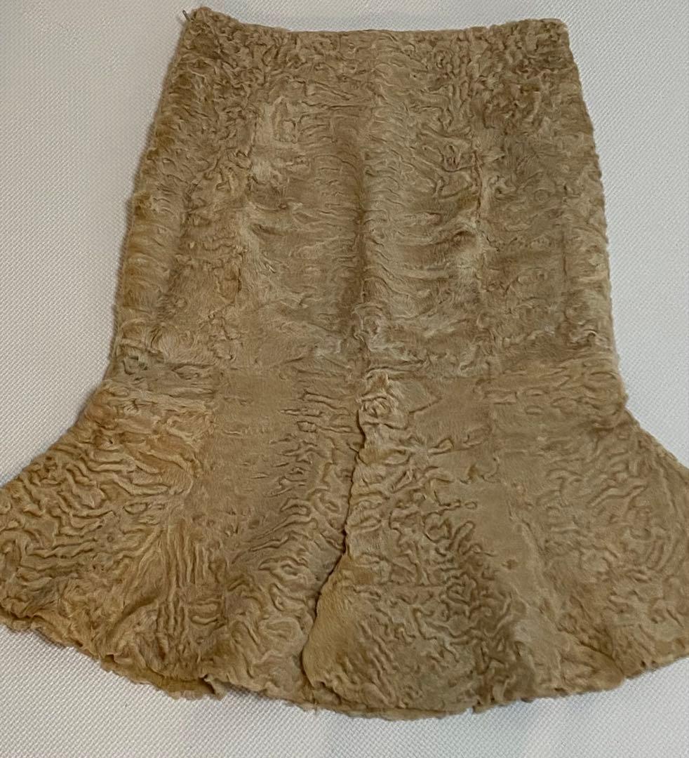 フェラガモ毛皮スカート