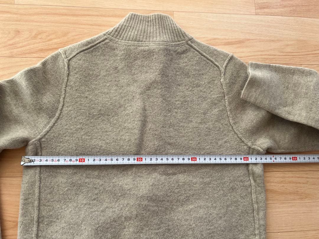 未使用品　ゴルフZOY ベージュ　圧縮ニット　ジップアップジャケット　M