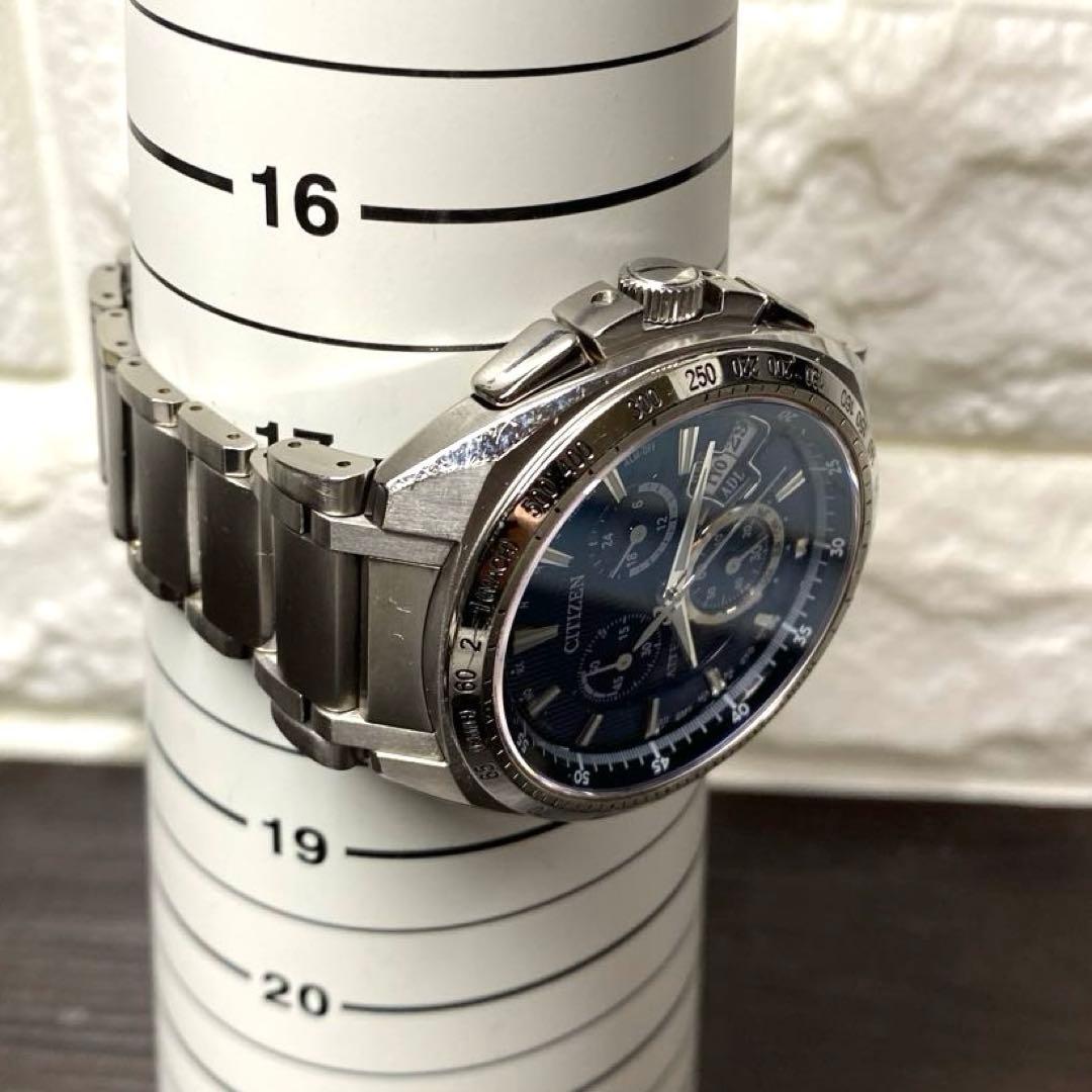 【稼働品】シチズン アテッサ H610-T016791電波ソーラー チタン