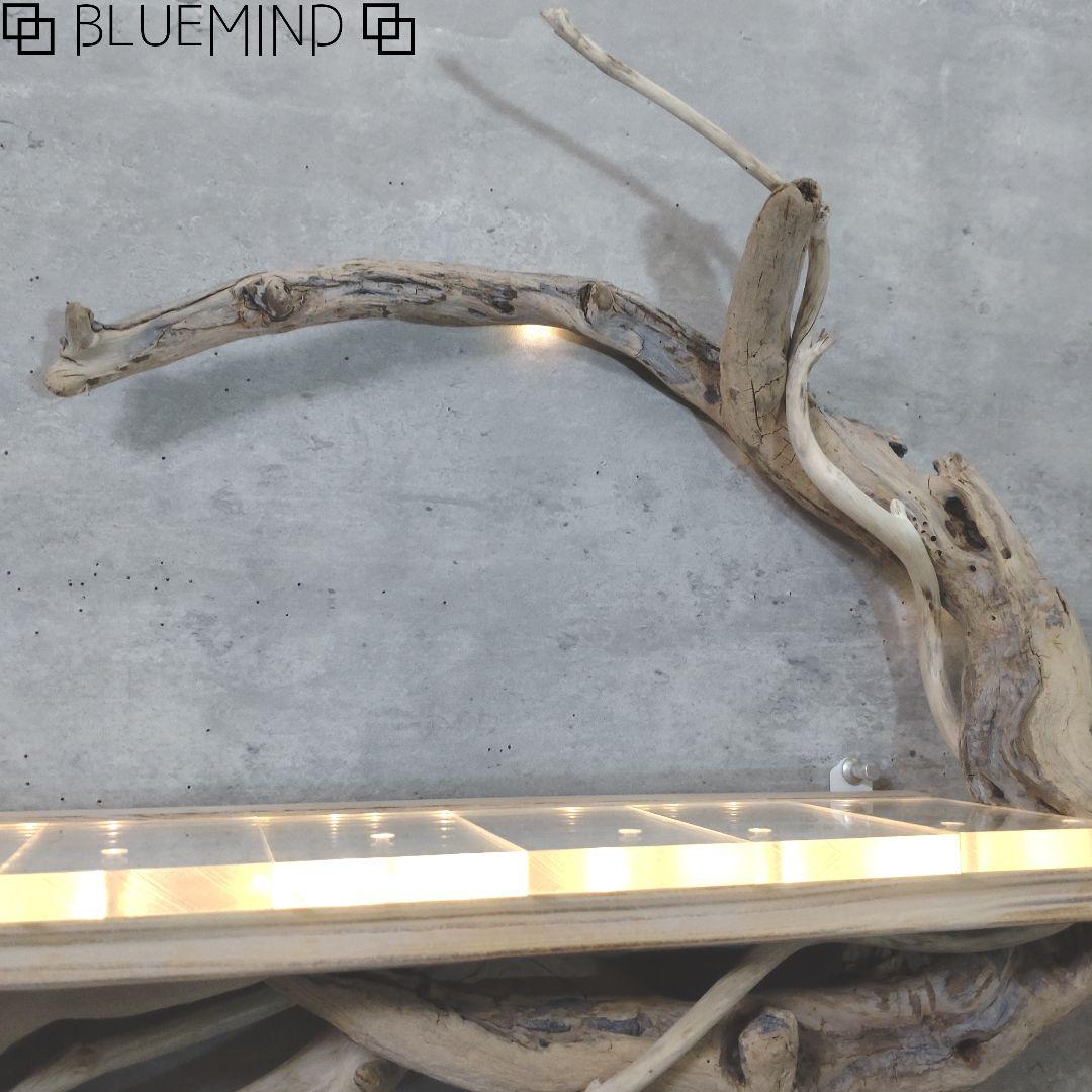 No.1185 アクリルが超キレイな流木ウォールシェルフ 流木インテリア