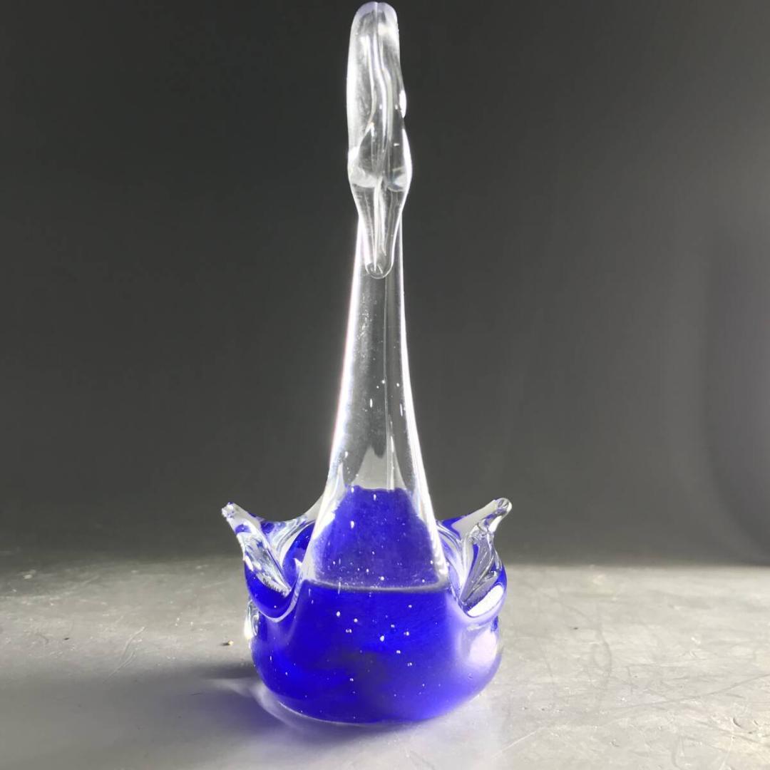 フィンランド 硝子 白鳥 スワン LASI KOSTAMO オブジェ 置物