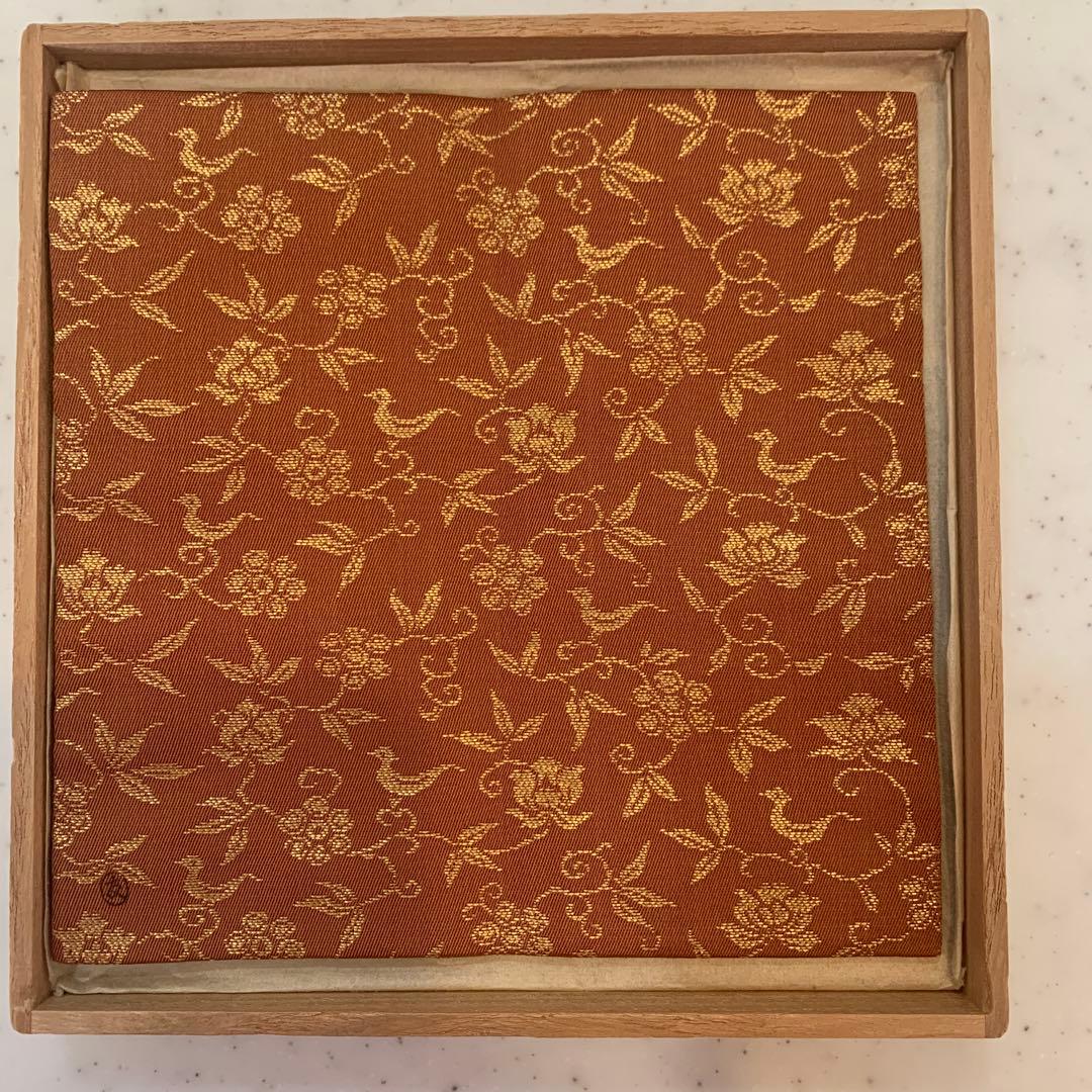 土田友湖　古帛紗　鳥笹蔓金襴　千家十職