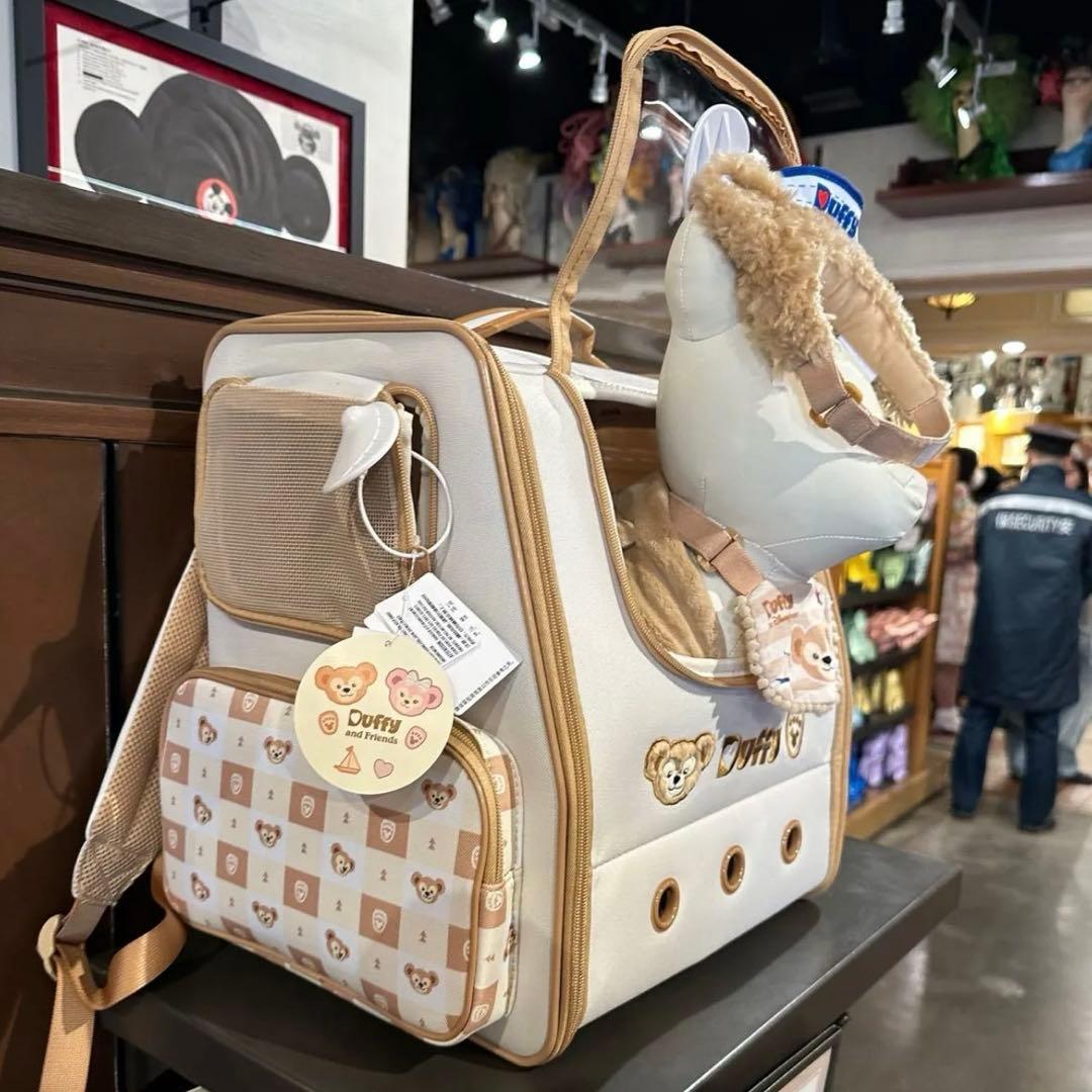 正規品 ダッフィー　ペットキャリーバッグ　猫　小型犬用　上海ディズニー