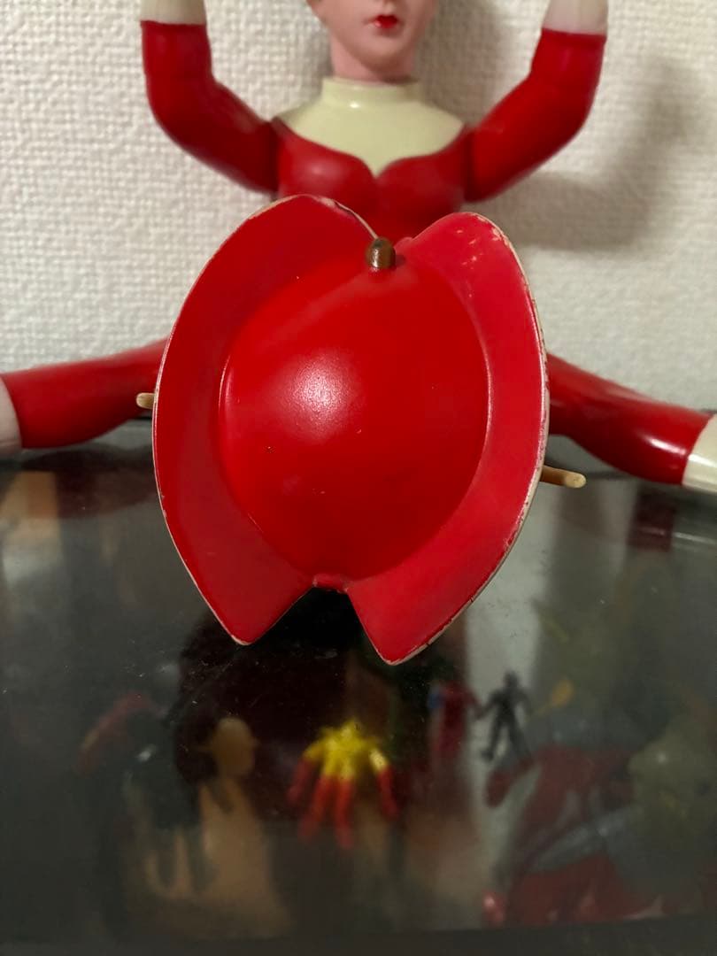 当時物　ブルマァク　レッドマン　面取れソフビ