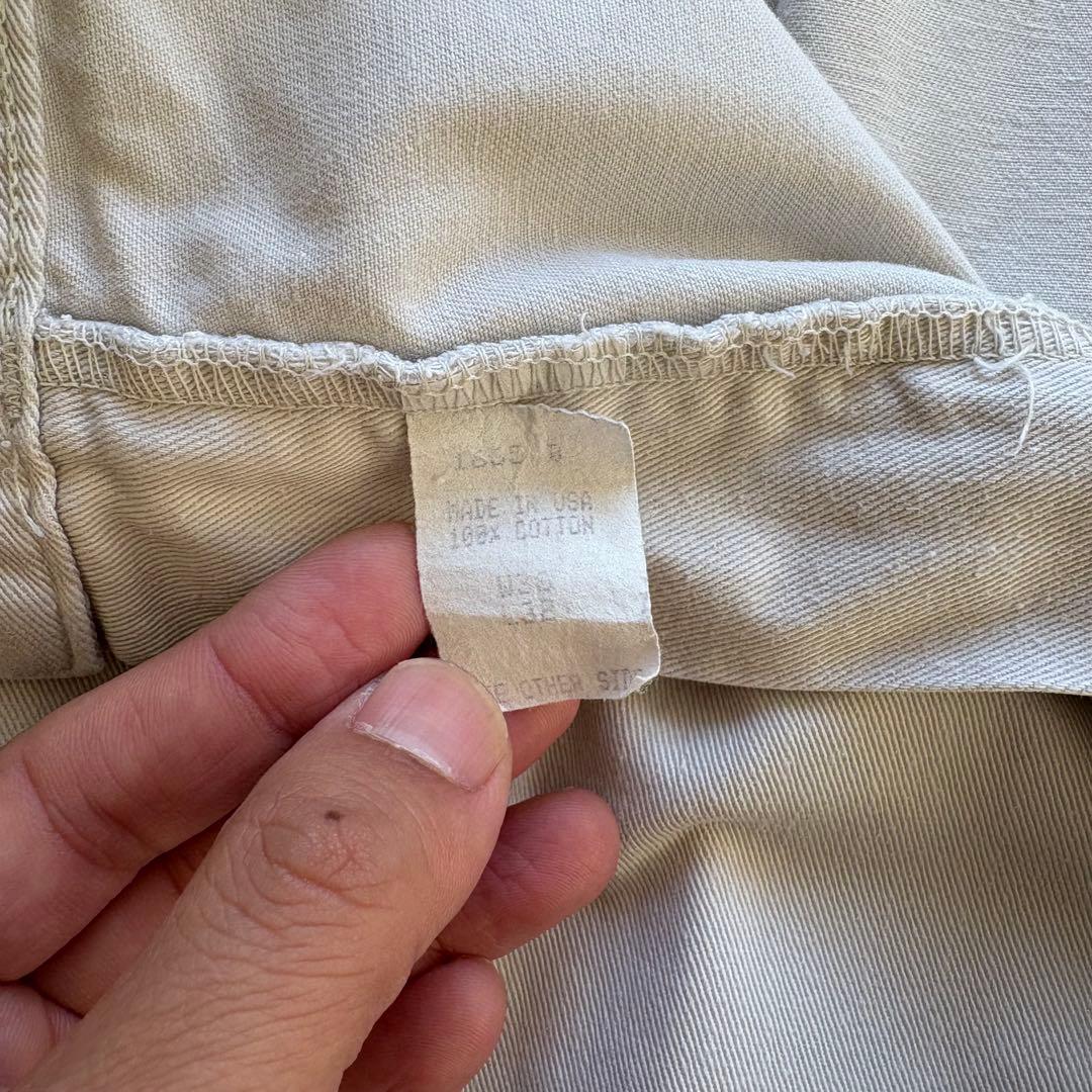 -90s ポロバイラルフローレン ポロチノ USA製 実寸33×32 アイボリー