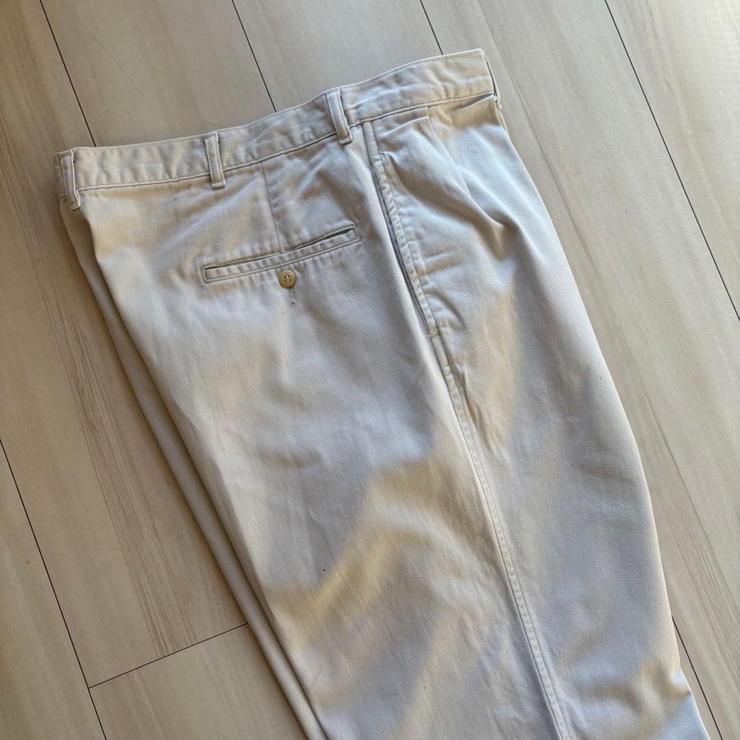 -90s ポロバイラルフローレン ポロチノ USA製 実寸33×32 アイボリー