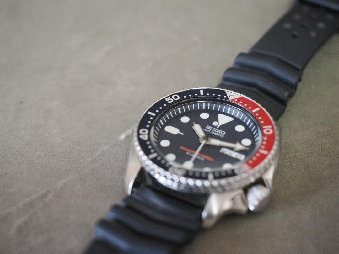 SEIKO ダイバーズウォッチ ラバーベルト　ネイビーボーイ