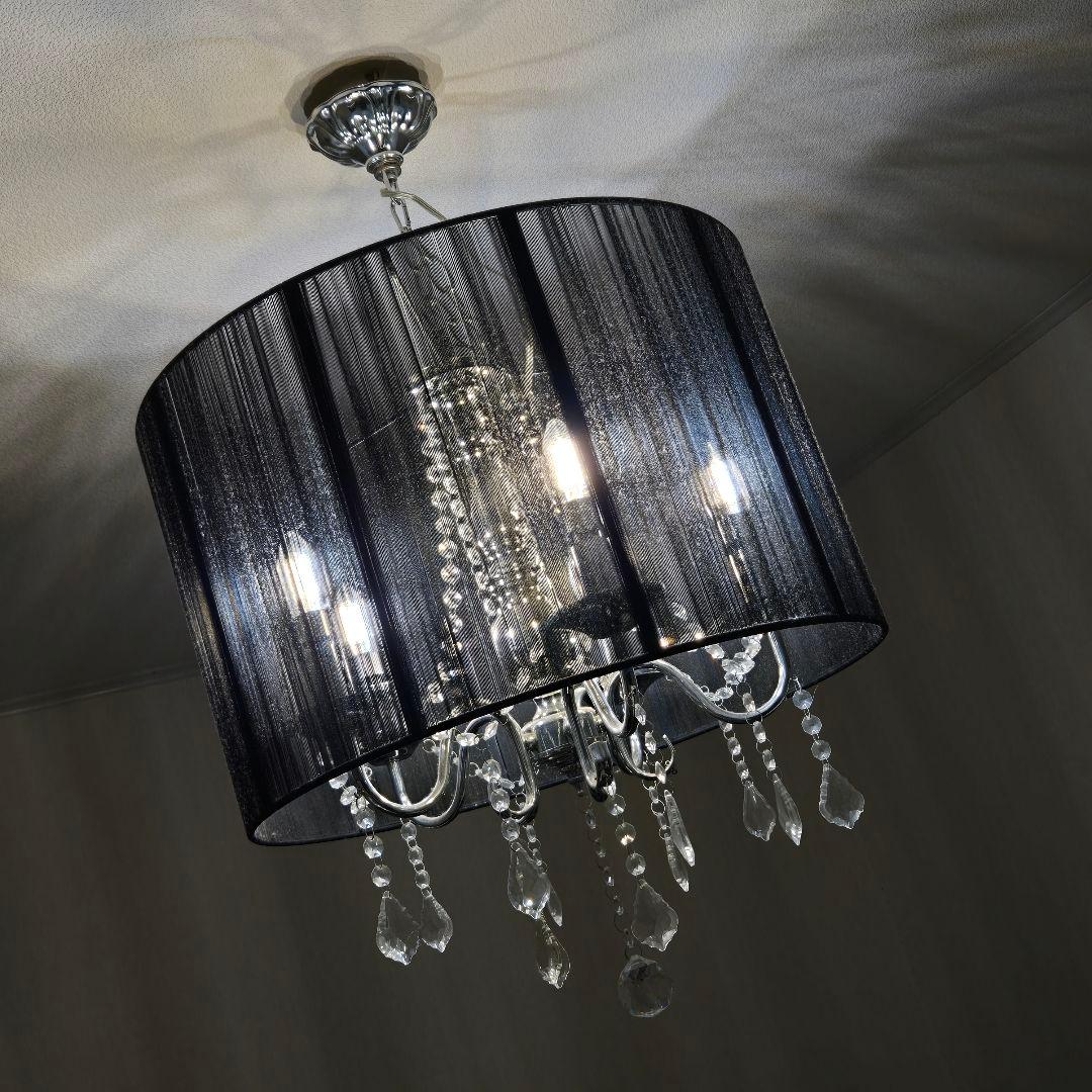 専用　豪華 シャンデリア シルバー ブラック カーテン付き