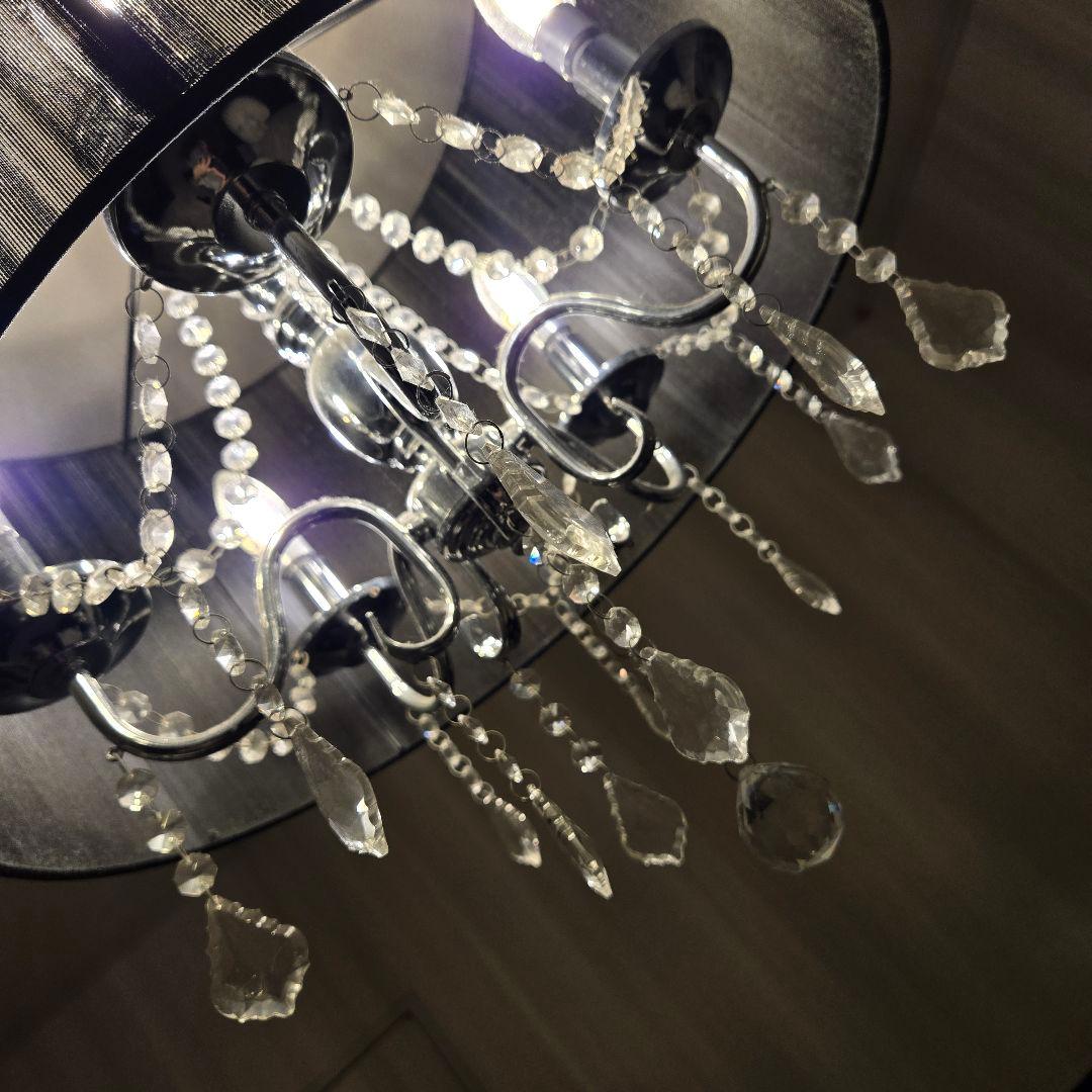 専用　豪華 シャンデリア シルバー ブラック カーテン付き