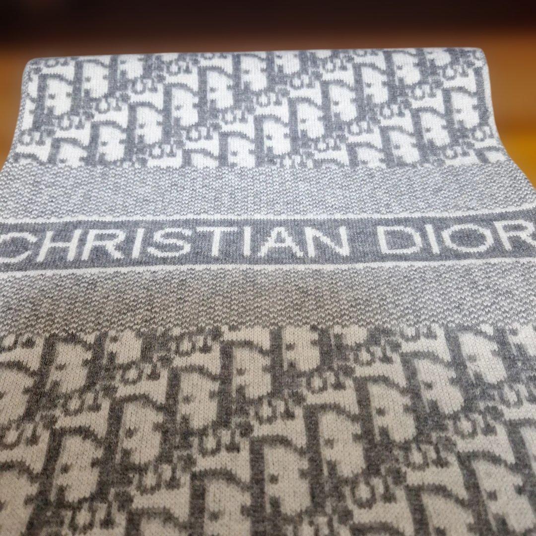 【新品】Dior ディオール マフラー　グレー