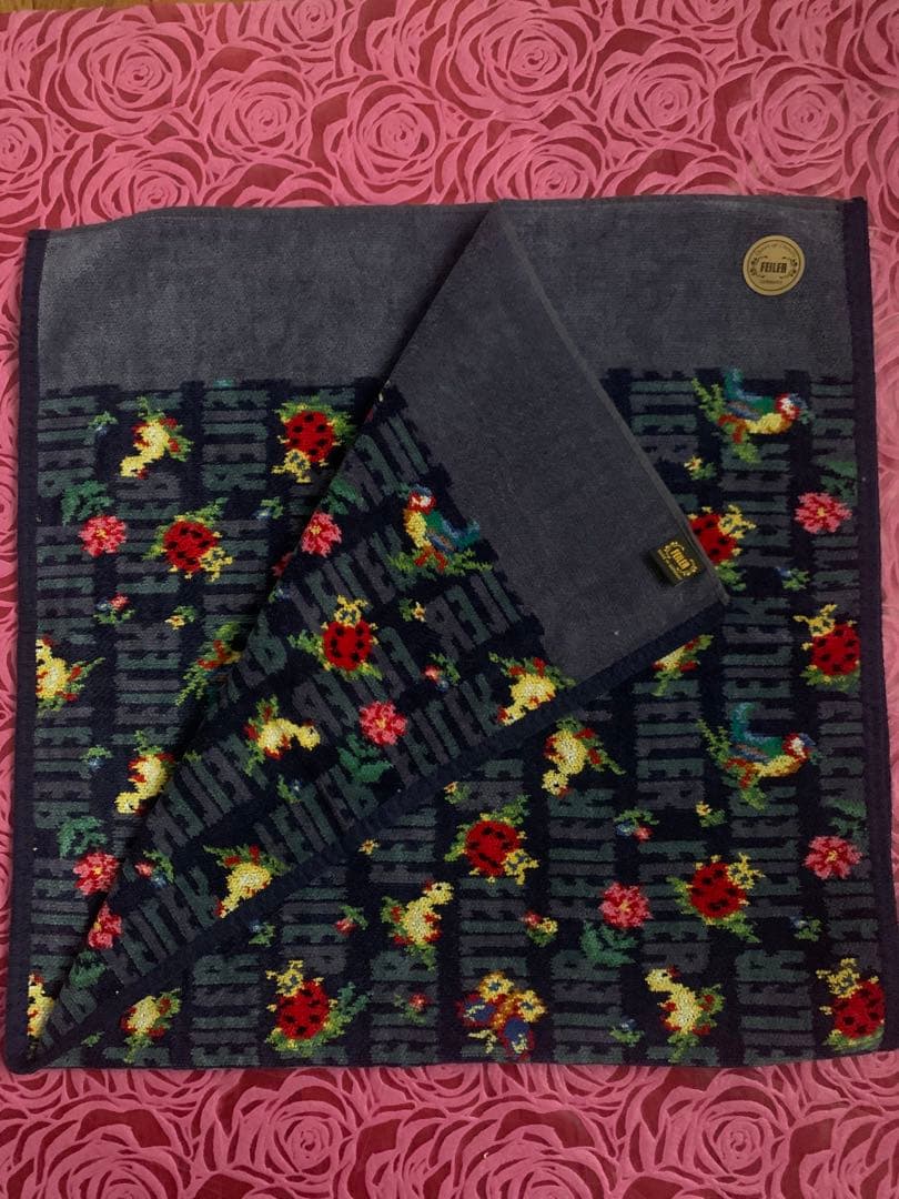 ★フェイラー★スポーツタオル★ネイビー★ロゴ★50cm×100cm★旗艦店限定