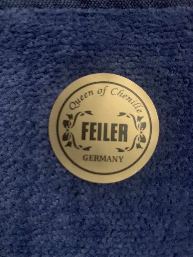 ★フェイラー★スポーツタオル★ネイビー★ロゴ★50cm×100cm★旗艦店限定