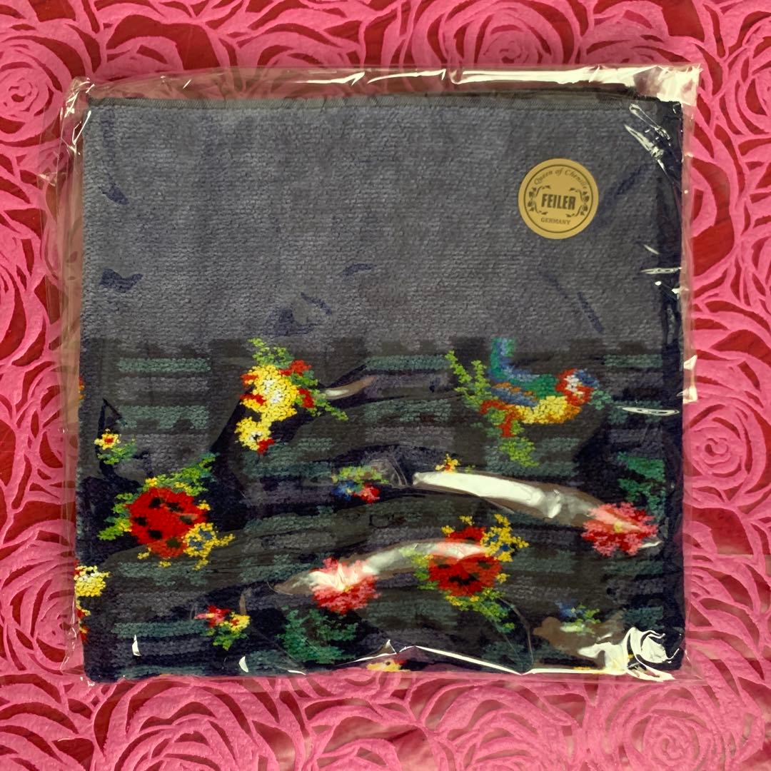 ★フェイラー★スポーツタオル★ネイビー★ロゴ★50cm×100cm★旗艦店限定