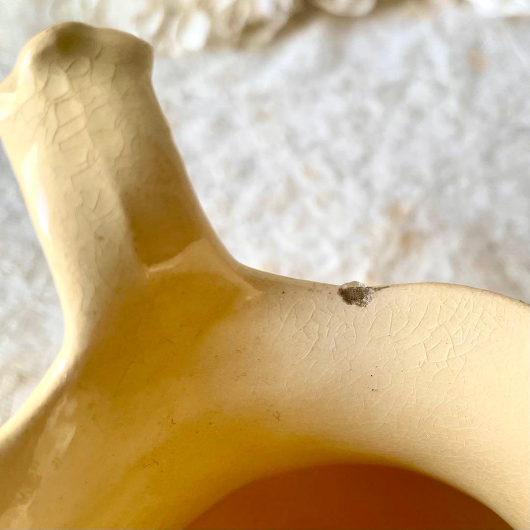 【希少】マーガレットレリーフ蓋付きピシェ ボルドー窯　フランスアンティーク