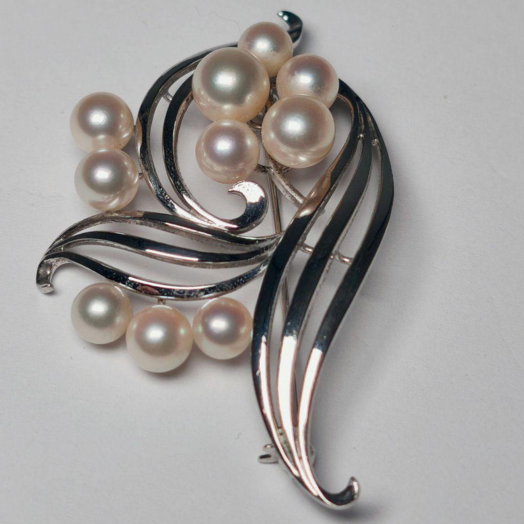 【極美品 最高級】ミキモト ブローチ パール フォーマル 10珠 皇室御用達