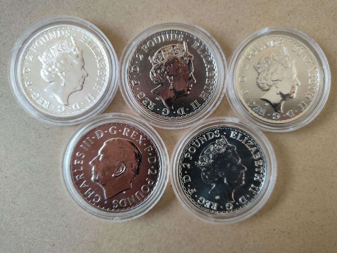 ブリタニア2021年4点 ブリタニア2024年1点 1オンス銀貨