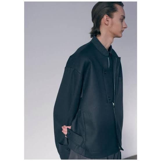 希少 stein NO COLLAR MELTON JACKET チャコール