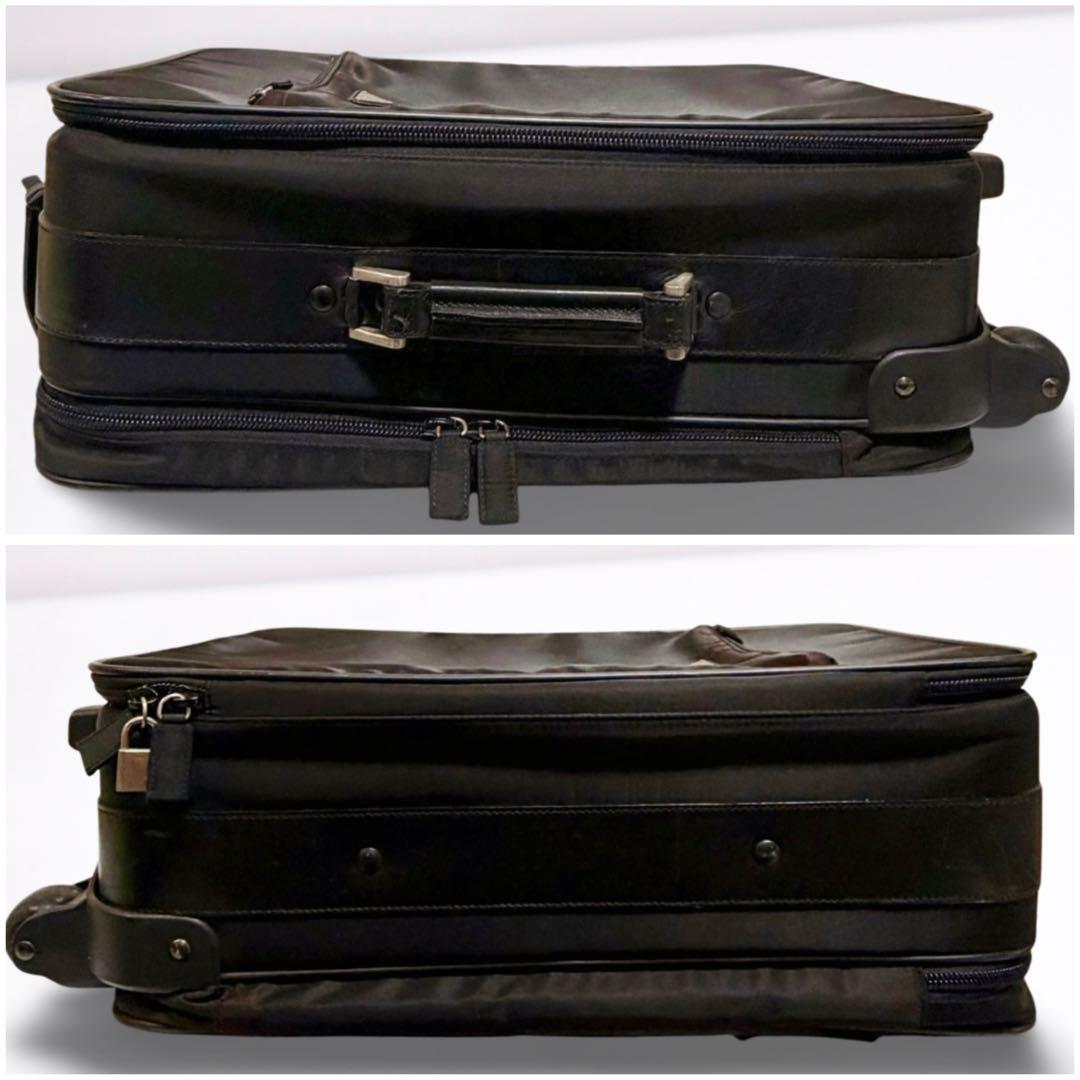 【正規品】プラダ PRADA キャリーケース トロリー ナイロン 三角ロゴ 黒