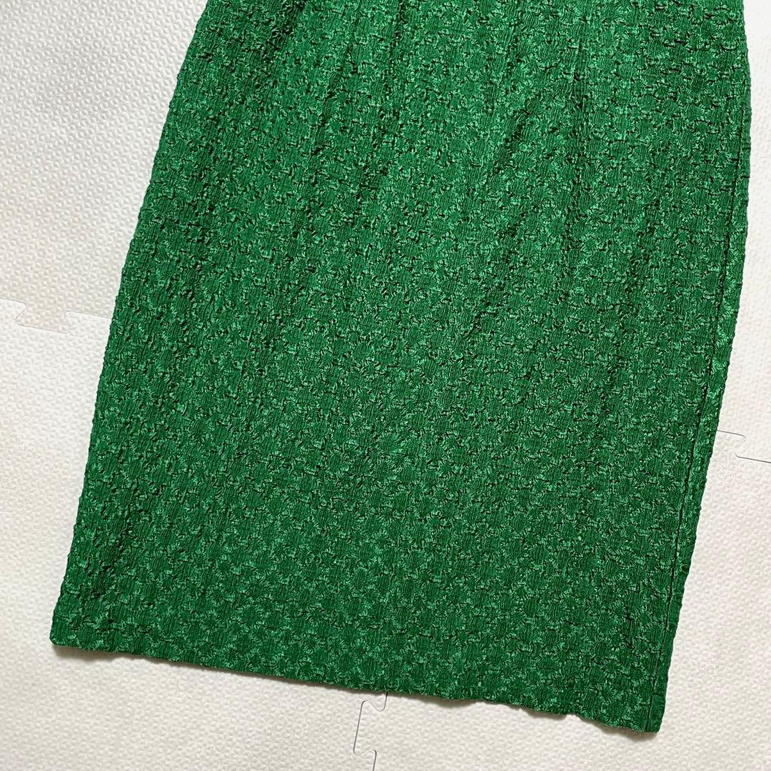 ローブドフルール DEA キャバクラ タイト ワッフル　ロング ボタン グリーン