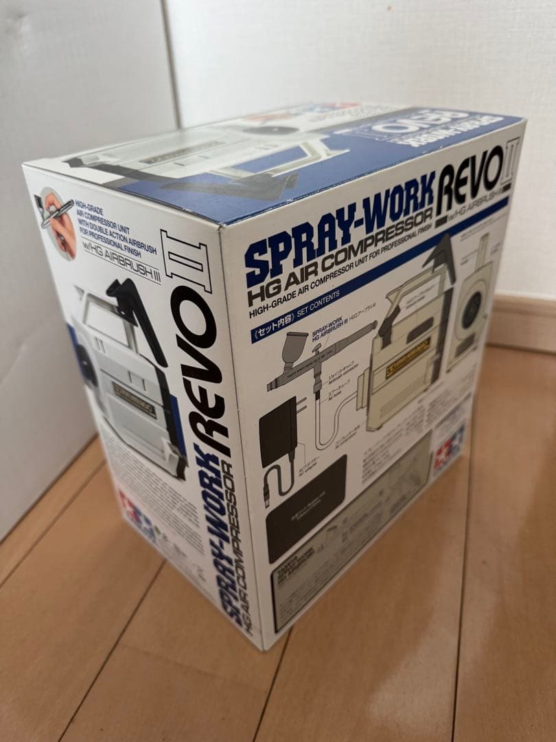 タミヤ新品未使用スプレーワークHGエアコンプレッサーREVO2 HGエアーブラシ