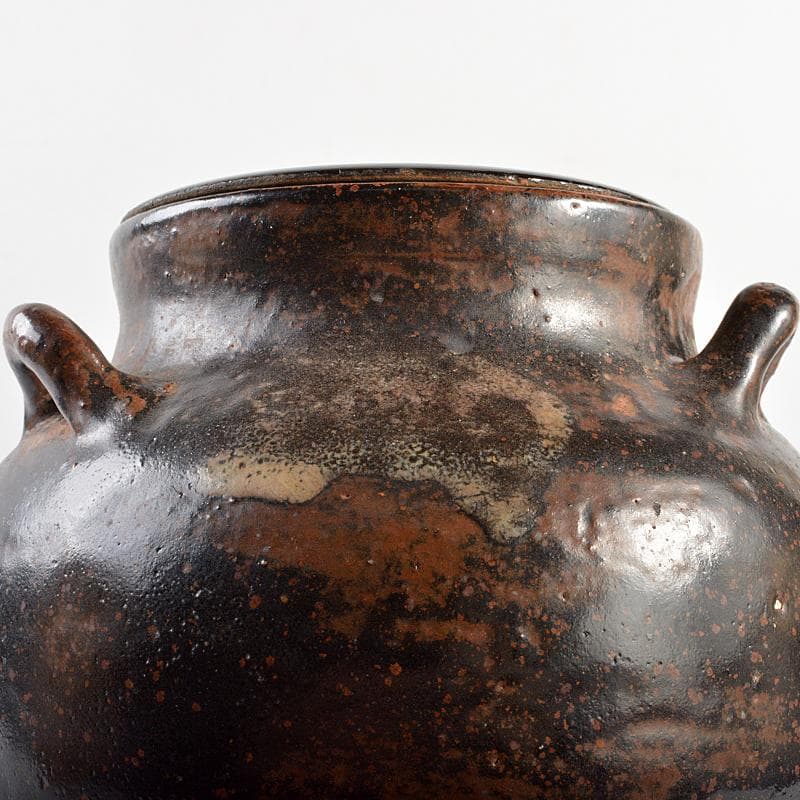 茶道具　古瀬戸　祖母懐　三耳壷　水指　紫野　小林太玄極め箱　M　R5998B