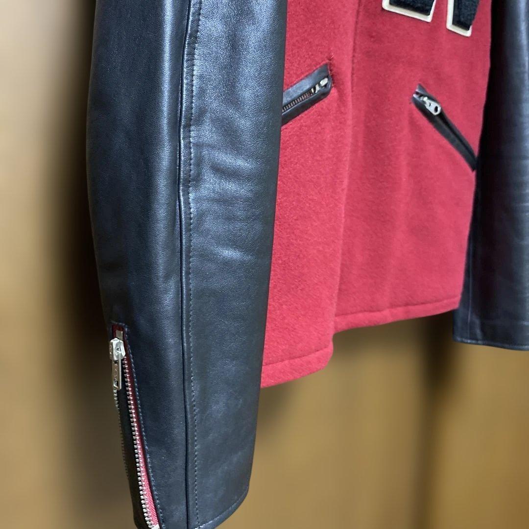 極美品✨ヒステリックグラマー羊革ラム袖レザーROCK 'n ROLL刺繍ワッペン