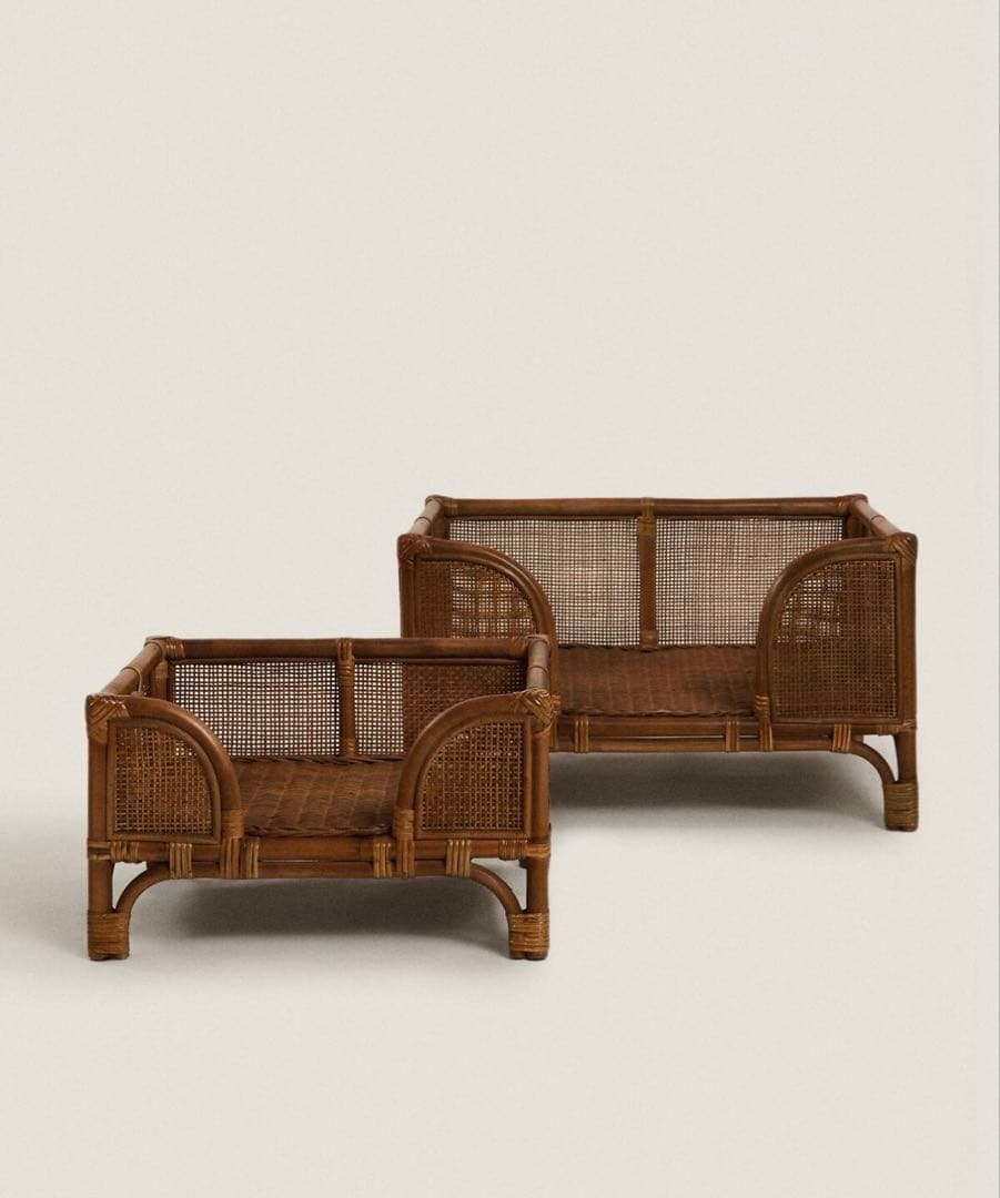 zara ラタン ペットベッド