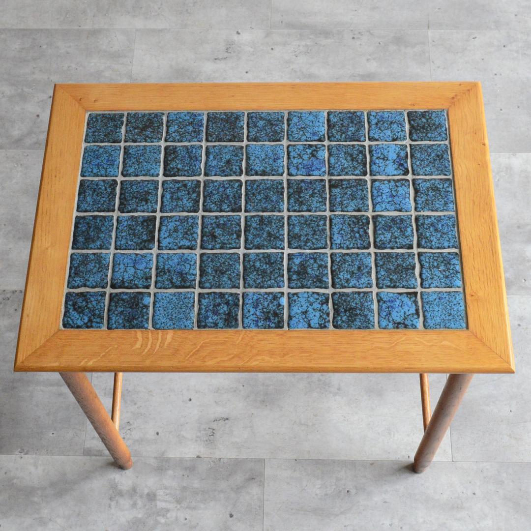デンマーク 北欧ヴィンテージ タイルトップ サイドテーブル オーク 北欧家具