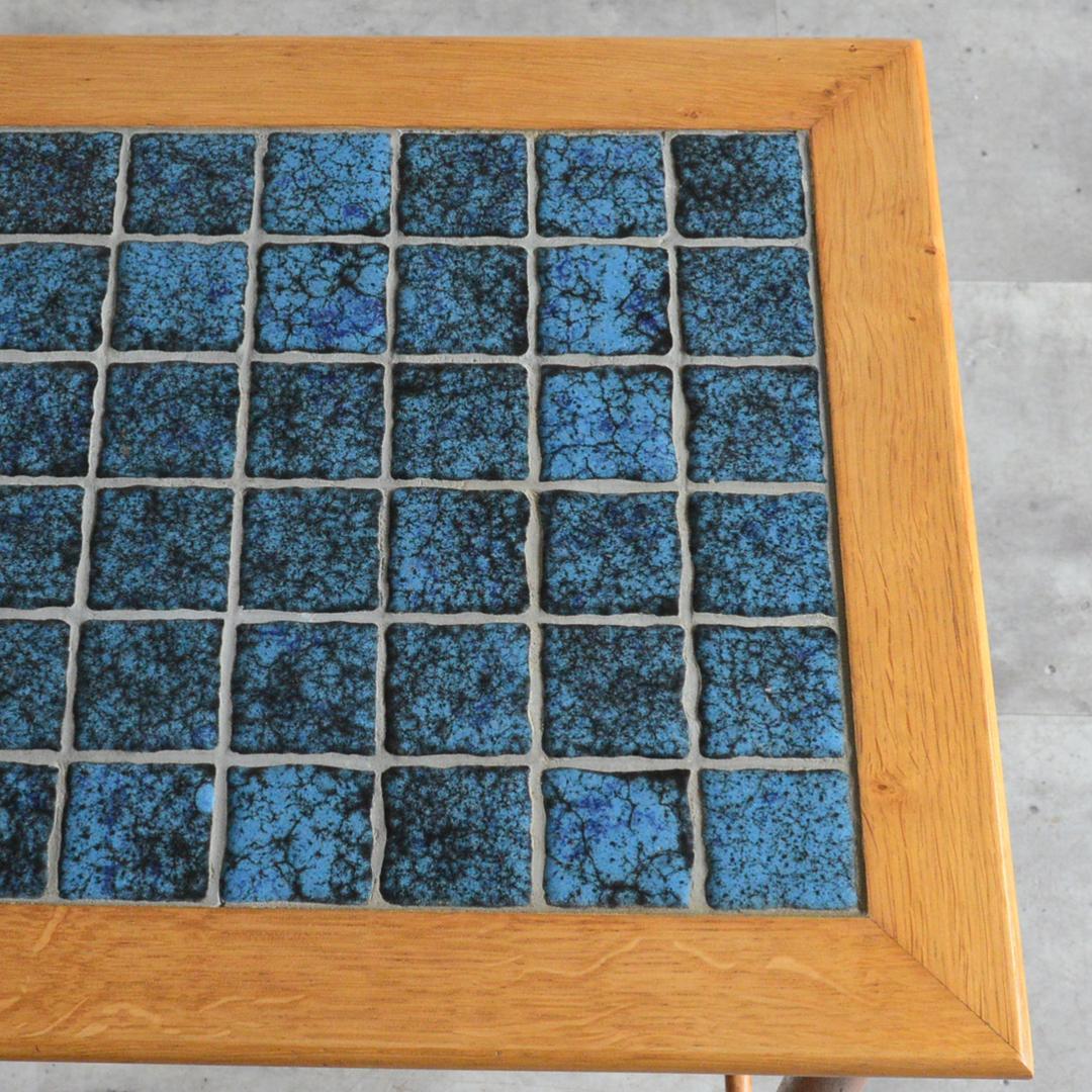 デンマーク 北欧ヴィンテージ タイルトップ サイドテーブル オーク 北欧家具