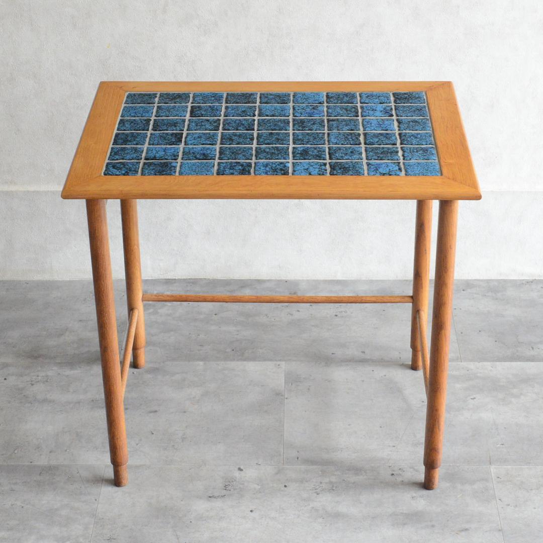 デンマーク 北欧ヴィンテージ タイルトップ サイドテーブル オーク 北欧家具