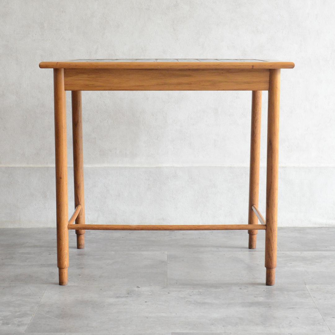 デンマーク 北欧ヴィンテージ タイルトップ サイドテーブル オーク 北欧家具