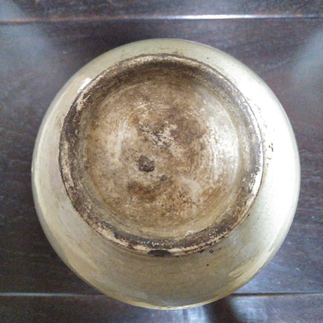 NO295　大堀相馬焼 　古相馬　徳利　飴釉流し掛け