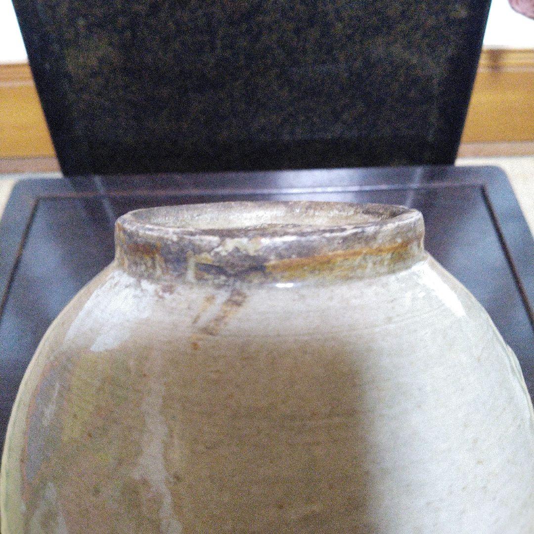 NO295　大堀相馬焼 　古相馬　徳利　飴釉流し掛け