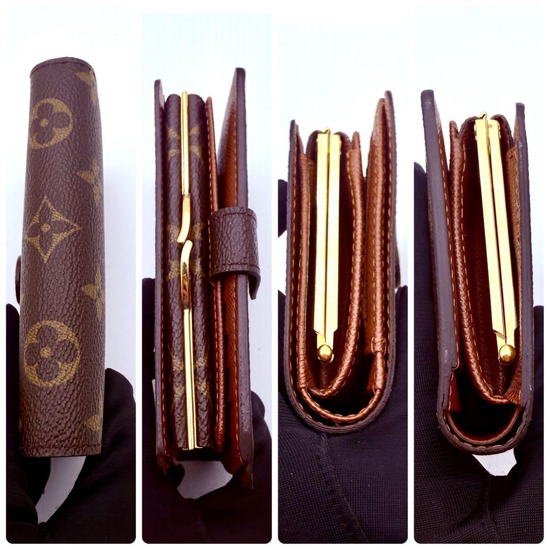 極上美品　ルイヴィトン　モノグラム　ヴィエノワ がま口　二つ折り財布