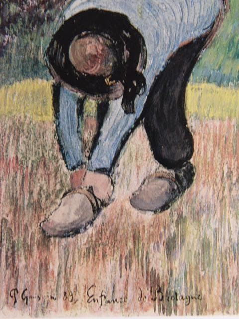 ポール・ゴーギャン、ブルターニュの子ども、希少な画集より、高級新品額・額装付