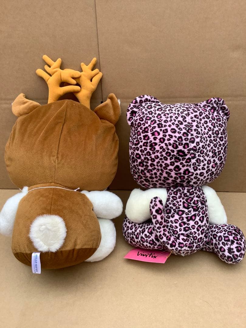 ハローキティ　 ぬいぐるみ トナカイ着ぐるみ　ヒョウ柄　セット